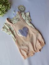 Conjunto Petit Cherie Baby Macacão e Blusinha