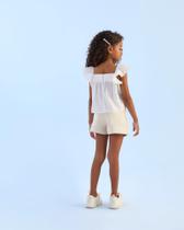 Conjunto Petit Cherie Bata Bordada e Shorts Pérolas 10 ao 16