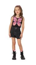 Conjunto Petit Cherie Borboleta Bordada Shorts Cargo10 ao 16