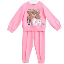 Conjunto Petit Cherie Teddy Baby Love Rosa Inverno