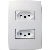 Conjunto Pial Plus 4X2 Branco Com Placa(2Tomadas 10A) 615075 Conjunto Pial Plus 4X2 Branco Com Placa(2Tomadas 10A) 615075