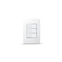 Conjunto Pial Plus 4X2 Branco Com Placa(3Simples) 613100 Conjunto Pial Plus 4X2 Branco Com Placa(3Simples) 613100