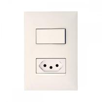 Conjunto Pial Plus+ Branco 1 Par+1Tomada 10A 078Bc