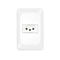 Conjunto Pial Pop 4X2 Branco Com Placa (1Tomada 10A) Lgx030