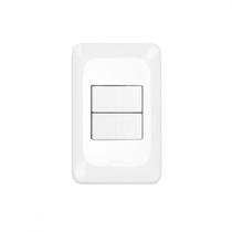 Conjunto Pial Pop 4X2 Branco Com Placa (2Simples) Lgx101