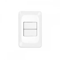 Conjunto Pial Pop 4X2 Branco Com Placa (2Simples) Lgx101