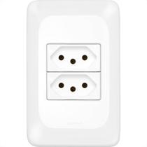 Conjunto Pial Pop 4X2 Branco Com Placa (2Tomada 10A) Lgx303 Conjunto Pial Pop 4X2 Branco Com Placa (2Tomada 10A) Lgx303