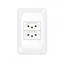 Conjunto Pial Pop 4X2 Branco Com Placa (2Tomada 10A) Lgx303 Conjunto Pial Pop 4X2 Branco Com Placa (2Tomada 10A) Lgx303