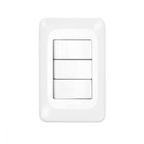 Conjunto Pial Pop 4X2 Branco Com Placa (3Simples) Lgx111 Conjunto Pial Pop 4X2 Branco Com Placa (3Simples) Lgx111