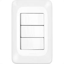 Conjunto Pial Pop 4X2 Branco Com Placa (3Simples) Lgx111 Conjunto Pial Pop 4X2 Branco Com Placa (3Simples) Lgx111