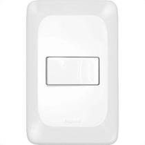 Conjunto Pial Pop Branco Modulo Com Placa 4X2 - 1 Simples 10A. Conjunto Pial Pop Branco Modulo Com Placa 4X2 - 1 Simples 10A.