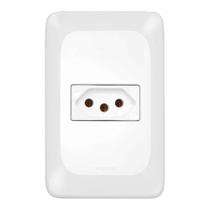 Conjunto Pial Pop Branco Modulo Com Placa 4X2 - 1 Tomada 2P+T. 20A.