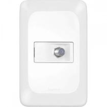 Conjunto Pial Pop Modulo Com Placa 4X2 - 1 Tomada Antena Tv. Tipo F