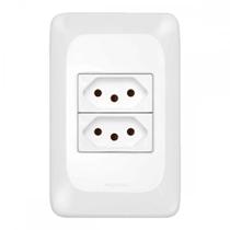 Conjunto Pial Pop Modulo Com Placa 4X2 - 2 Tomadas 2P+T. 10A. Conjunto Pial Pop Modulo Com Placa 4X2 - 2 Tomadas 2P+T. 10A.