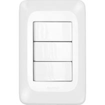 Conjunto Pial Pop Modulo Com Placa 4X2 - 3 Paralelos 10A. Conjunto Pial Pop Modulo Com Placa 4X2 - 3 Paralelos 10A.