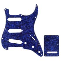 Conjunto Pickguard e BackPlate Musiclily SSS de 11 furos para Fender Strat