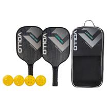 Conjunto Pickleball 2 Raquetes 4 Bolas e Bolsa Lazer Vollo Conjunto Pickleball 2 Raquetes 4 Bolas e Bolsa Lazer Vollo