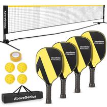 Conjunto Pickleball AboveGenius com rede, pás, bolas e bolsa Conjunto Pickleball AboveGenius com rede, pás, bolas e bolsa