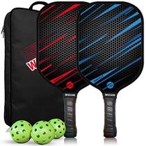 Conjunto Pickleball JP WinLook - Fibra de Vidro Mulheres/Homens - 2 Raquetes, 3 Bolas, Bolsa