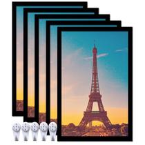 Conjunto Picture Frame Icariery de 5 peças pretas de 11 x 17 polegadas