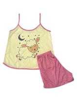 Conjunto Pijama Baby Dool Verão Feminino Estampado