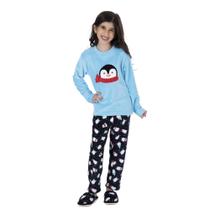 Conjunto Pijama Calça E Blusa Manga Longa Inverno Soft Infantil Majestosa Fleece Victory Lançamento