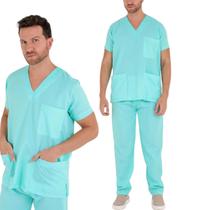 Conjunto Pijama Cirurgico Scrub Microfibra Gabardine Masculino