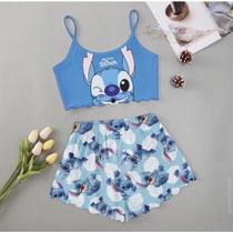 Conjunto Pijama Feminino Baby Doll Ondinha Conjunto Pijama Feminino Baby Doll Ondinha