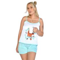 Conjunto Pijama Feminino Curto Conforto Baby Doll Personagens