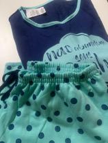 Conjunto Pijama Feminino Moleton Flanelado Adulto M