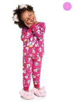 Conjunto Pijama Infantil em Malha Estampa de Coelhinho Brilha no Escuro Feminino - Brandili Conjunto Pijama Infantil em Malha Estampa de Coelhinho Brilha no Escuro Feminino - Brandili