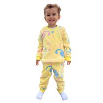 Conjunto Pijama Infantil Fleece Peluciado Inverno Quentinho
