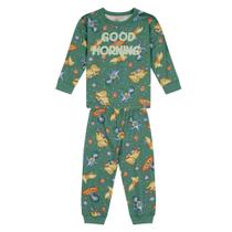 Conjunto Pijama Infantil Menino Cotton Verde Dino Brandili