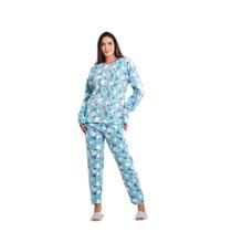 Conjunto Pijama longo feminino Soft Quentinho