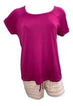 Conjunto Pijama Lupo Feminino Viscose azul , branco