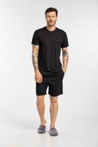 Conjunto Pijama Masculino Em Algodão Curto