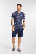 Conjunto Pijama Masculino Em Malha Curto Estampado Conjunto Pijama Masculino Em Malha Curto Estampado