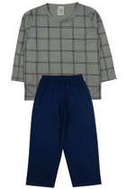 Conjunto Pijama Meninos Camisa com Estampa Rotativa com Calça Lisa