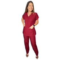 Conjunto Pijama Scrub Cirúrgico Hospitalar Feminino Oxford Privativo Não Amassa