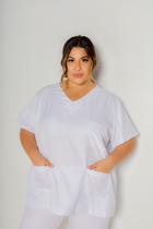 Conjunto Pijama Scrub Plus Size Cirúrgico Hospitalar Unissex Gabardine Marsala Rose Carcelin, Tecido não amassa PH - S - La-Bella Modas