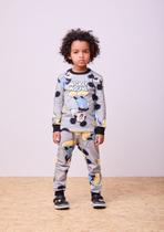 Conjunto pijama t-shirt e calça carinhas do mickey youccie
