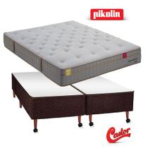 Conjunto Pikolin Equilibrium Box Castor Marrom Queen Size 158X198X70cm