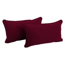 Conjunto Pillow Blazing Needles 9811 Corded Twill Burgundy 51 x 30 cm