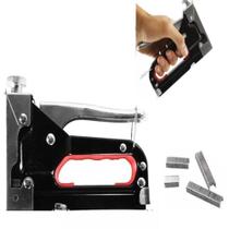 Conjunto pinador de tapeceiro 4 a 14mm com kit grampeador e 300 grampos resistentes