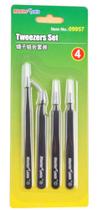 Conjunto Pinças Para Modelismo Master Tools 9957 4 Pinças - Ferramenta para Modelismo