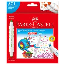 Conjunto Pincel Atômico Faber Castell Super Duo 10 Cores