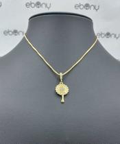 Conjunto pingente abebe oxum + corrente banhado ouro Conjunto pingente abebe oxum + corrente banhado ouro