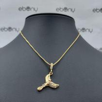 Conjunto pingente cauda + corrente banhado à ouro 18k Conjunto pingente cauda + corrente banhado à ouro 18k