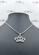 Conjunto pingente coroa xangô + corrente banhado rhod Conjunto pingente coroa xangô + corrente banhado rhod