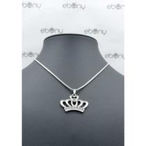 Conjunto pingente coroa xangô + corrente banhado rhod Conjunto pingente coroa xangô + corrente banhado rhod